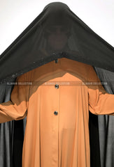 Elegant Black Chaddar with Stone Work by Aljahan D-1270