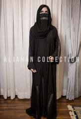 Nida Fabric with Silver Metallic Lace & Black Stone Detailing D-1515