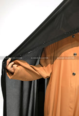 Elegant Black Chaddar with Stone Work by Aljahan D-1270