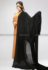 Elegant Black Chaddar with Stone Work by Aljahan D-1087