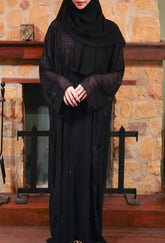 Chiffon Upper Abaya with Arabic Style