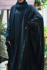 Hareer Arabic Abaya with Stone Work