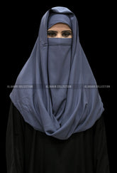 Misri Niqab Chacoal Blue Colour