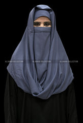 Misri Niqab Chacoal Blue Colour