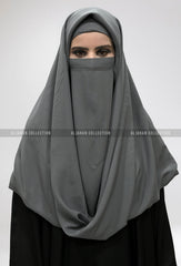 Misri Niqab Grey Colour