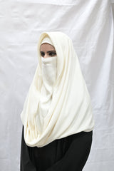 Misri Niqab White Colour