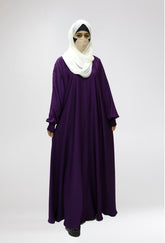 Nida Plain Pleated Sleeves Abaya