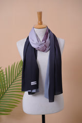 Ombre Ink Wash Chiffon Scarf – Elegant Gradient Purple