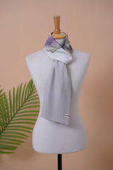 Ombre Ink Wash Chiffon Scarf – Elegant Gradient Purple