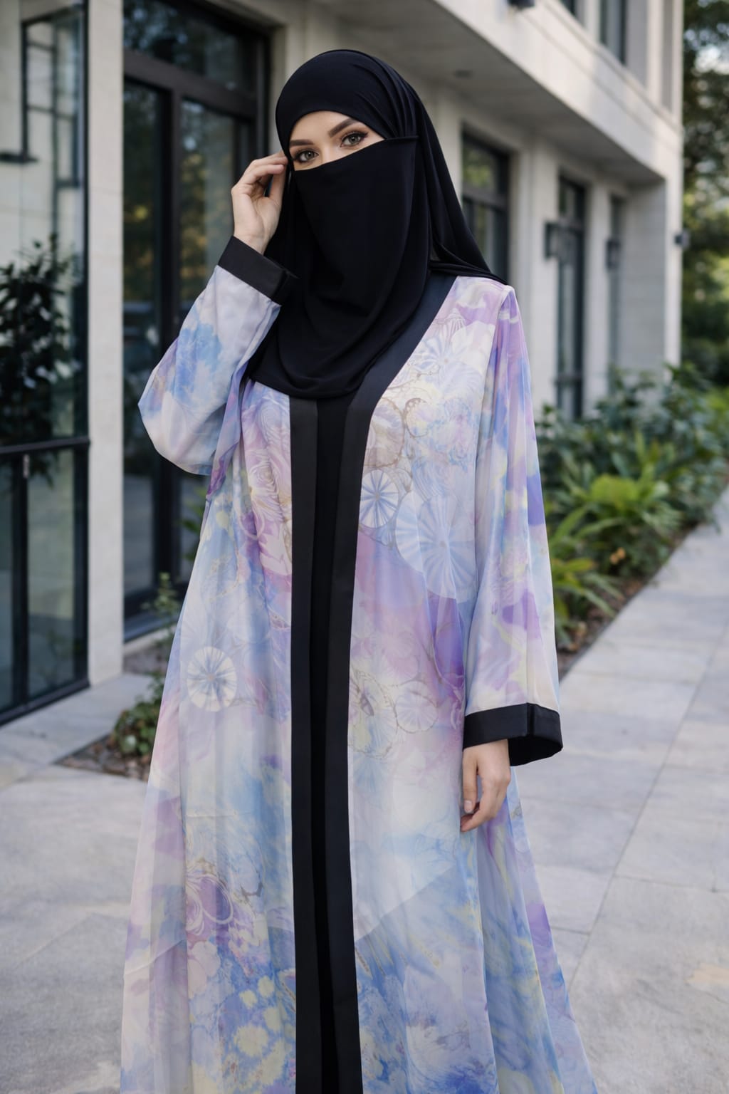 Swiss Cherry Printed Fabric - Lavender Ether